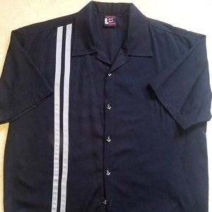 Button down, navy blue, retro shirt